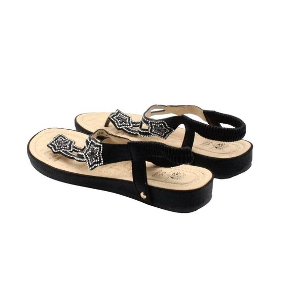 GC SHOES Women Black Sandals - Picture 7 of 8
